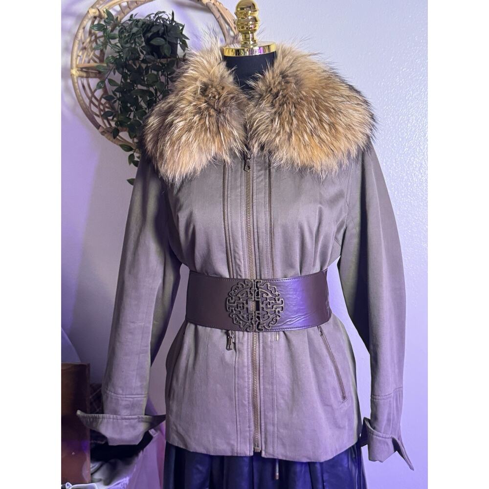Vintage Yves Salomon For Barneys New York | Fur Collar | Old Money | RARE | LOOK